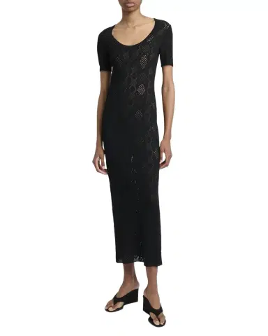 Alaïa Python Lace Knit Midi Dress | Thumbnail 1 Alaïa Python Lace Knit Midi Dress | Thumbnail 1