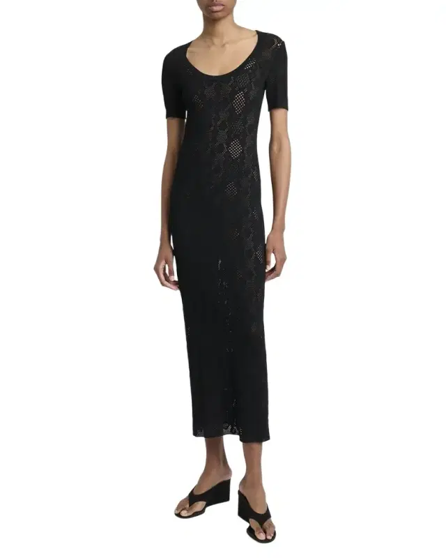 Python Lace Knit Midi Dress