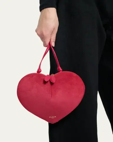 Alaïa Le Coeur Crossbody Bag in Suede | Thumbnail 2 Alaïa Le Coeur Crossbody Bag in Suede | Thumbnail 2