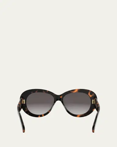 CELINE Triomphe Logo Oval Acetate Sunglasses | Thumbnail 5 CELINE Triomphe Logo Oval Acetate Sunglasses | Thumbnail 5