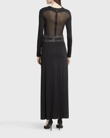 Giorgio Armani Crystal Sheer Midriff Jersey Gown | Thumbnail 3 Giorgio Armani Crystal Sheer Midriff Jersey Gown | Thumbnail 3