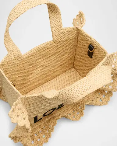 LOEWE x Paula's Ibiza Small Ruffled Tote Bag in Raffia | Thumbnail 3 LOEWE x Paula's Ibiza Small Ruffled Tote Bag in Raffia | Thumbnail 3