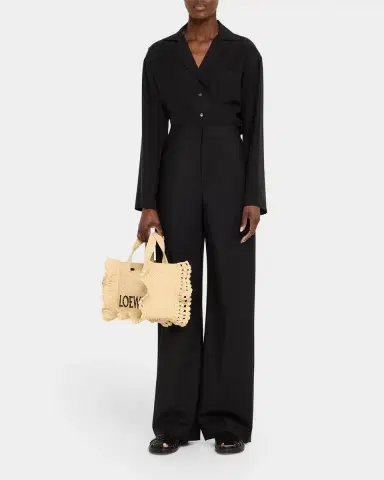 LOEWE x Paula's Ibiza Small Ruffled Tote Bag in Raffia | Thumbnail 4 LOEWE x Paula's Ibiza Small Ruffled Tote Bag in Raffia | Thumbnail 4