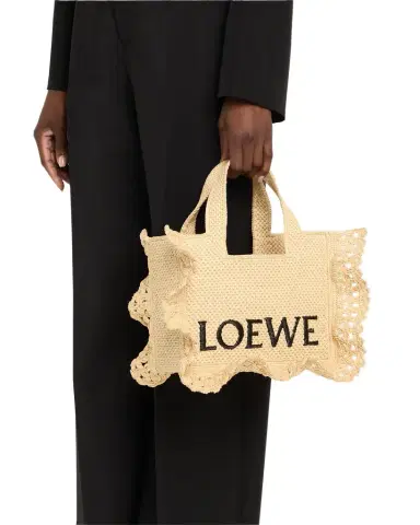 LOEWE x Paula's Ibiza Small Ruffled Tote Bag in Raffia | Thumbnail 1 LOEWE x Paula's Ibiza Small Ruffled Tote Bag in Raffia | Thumbnail 1