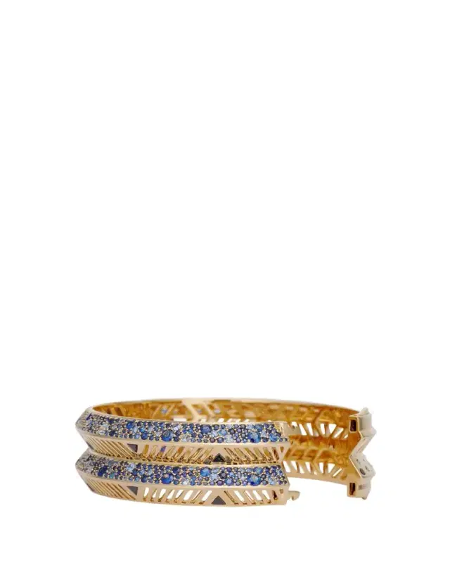 JV INSARDI Double Knife Edge Bangle Bracelet