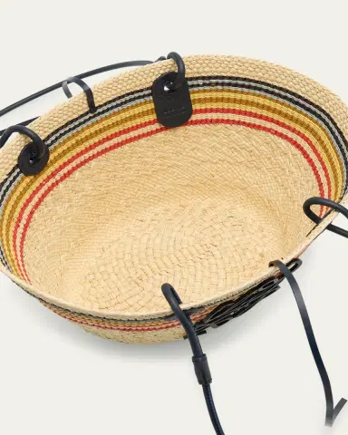 Loewe x Paula's Ibiza Small Anagram Striped Basket Tote Bag in Raffia | Thumbnail 9 Loewe x Paula's Ibiza Small Anagram Striped Basket Tote Bag in Raffia | Thumbnail 9