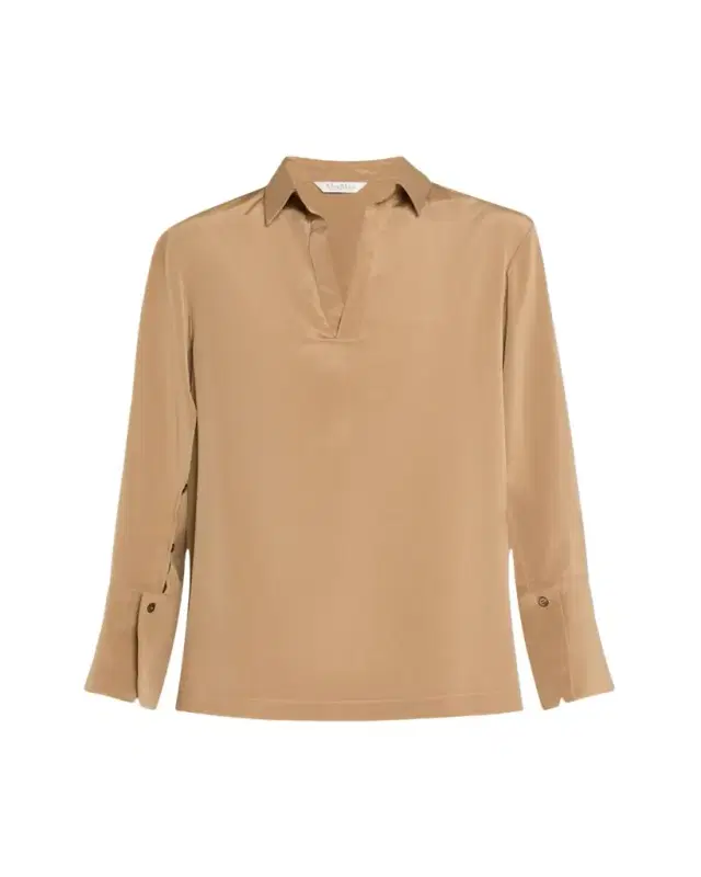 Dover Silk Stretch Collared Top