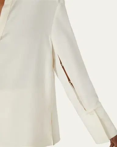 Max Mara Dover Silk Stretch Collared Shirt | Thumbnail 4