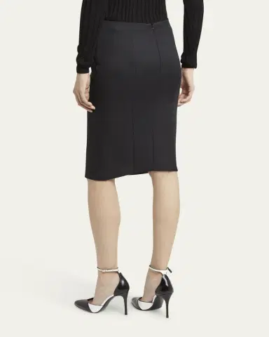 Giorgio Armani Techno Scuba Pencil Skirt | Thumbnail 3