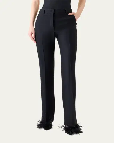 Akris Marilyn Wool Stretch Flannel Bootcut-Leg Ankle Pants | Thumbnail 3 Akris Marilyn Wool Stretch Flannel Bootcut-Leg Ankle Pants | Thumbnail 3