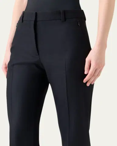 Akris Marilyn Wool Stretch Flannel Bootcut-Leg Ankle Pants | Thumbnail 4 Akris Marilyn Wool Stretch Flannel Bootcut-Leg Ankle Pants | Thumbnail 4