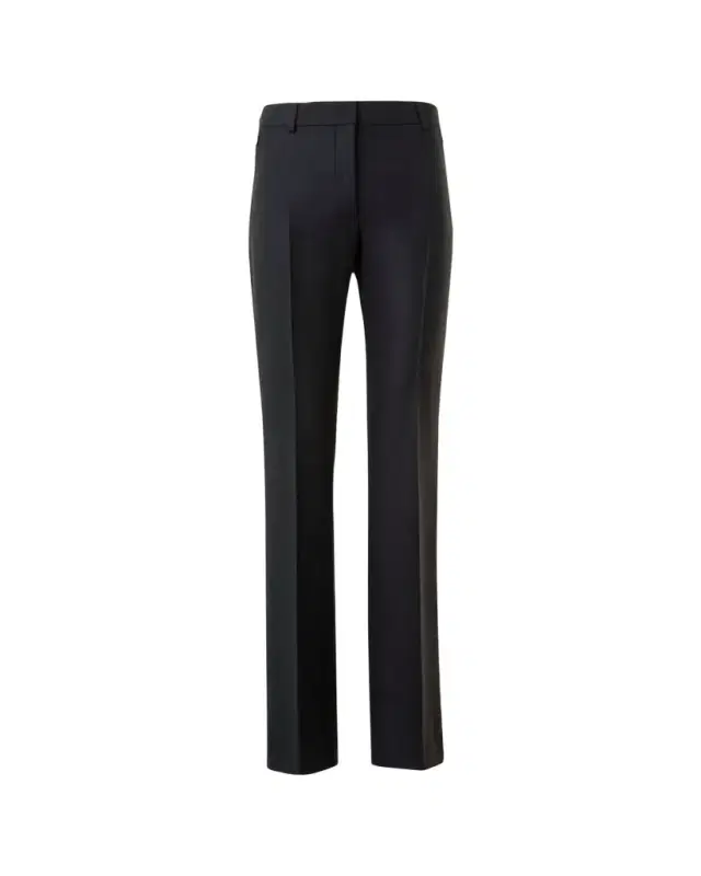 Marilyn Wool Stretch Flannel Bootcut-Leg Ankle Pants
