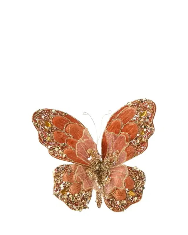 Glitter Bead Butterfly on Clip Ornament