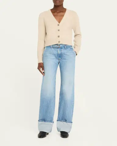 Brandon Maxwell Sloane V-Neck Silk-Cashmere Cardigan | Thumbnail 2 Brandon Maxwell Sloane V-Neck Silk-Cashmere Cardigan | Thumbnail 2
