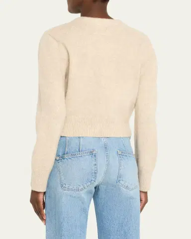 Brandon Maxwell Sloane V-Neck Silk-Cashmere Cardigan | Thumbnail 3 Brandon Maxwell Sloane V-Neck Silk-Cashmere Cardigan | Thumbnail 3