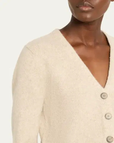 Brandon Maxwell Sloane V-Neck Silk-Cashmere Cardigan | Thumbnail 5 Brandon Maxwell Sloane V-Neck Silk-Cashmere Cardigan | Thumbnail 5