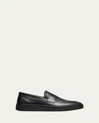 Allen Edmonds Reserve Men's Roman Pebble Leather Hybrid Penny Loafers | Thumbnail 4 Allen Edmonds Reserve Men's Roman Pebble Leather Hybrid Penny Loafers | Thumbnail 4