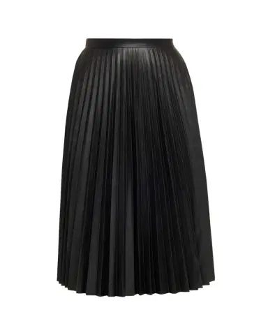 MM6 MAISON MARGIELA Pleated Vegan Leather Midi Skirt | Thumbnail 1