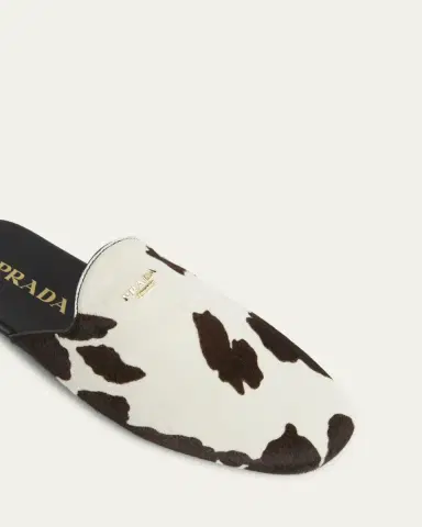 Prada Pony Hair Flat Mules | Thumbnail 5