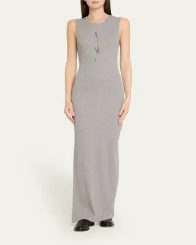 Loewe x Paula's Ibiza Flower Print Rib Maxi Tank Dress | Thumbnail 6 Loewe x Paula's Ibiza Flower Print Rib Maxi Tank Dress | Thumbnail 6