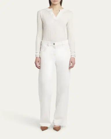 Giorgio Armani Ribbed Cashmere Silk Top | Thumbnail 2 Giorgio Armani Ribbed Cashmere Silk Top | Thumbnail 2