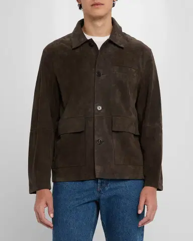 Frame Men's Suede Chore Coat | Thumbnail 3