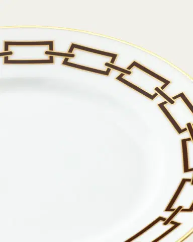 GINORI 1735 Catene Ebano Flat Dessert Plate | Thumbnail 3 GINORI 1735 Catene Ebano Flat Dessert Plate | Thumbnail 3