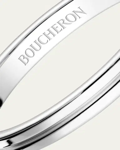 Boucheron Godron Small Platinum Wedding Band | Thumbnail 2