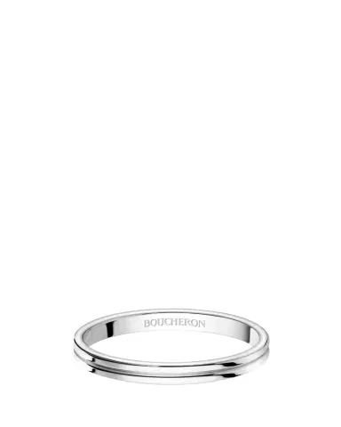 Boucheron Godron Small Platinum Wedding Band | Thumbnail 1