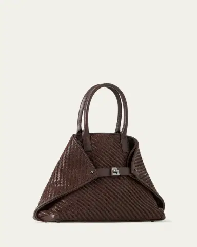 Akris Small Woven Leather Tote Bag | Thumbnail 2