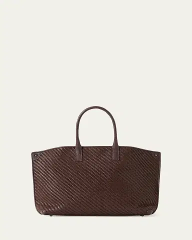 Akris Small Woven Leather Tote Bag | Thumbnail 4
