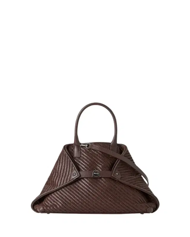 Akris Small Woven Leather Tote Bag