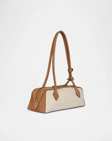 Alaïa Le Teckel Medium Shoulder Bag in Canvas and Leather | Thumbnail 2