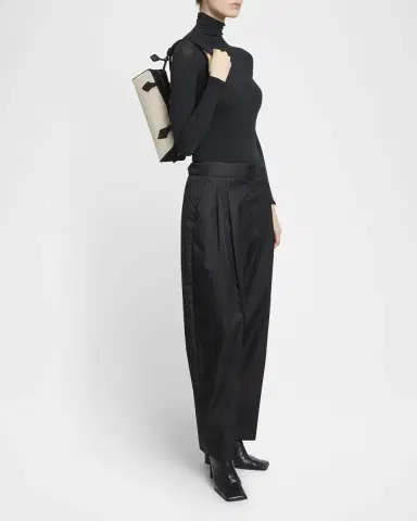 Alaïa Le Teckel Medium Shoulder Bag in Canvas and Leather | Thumbnail 13