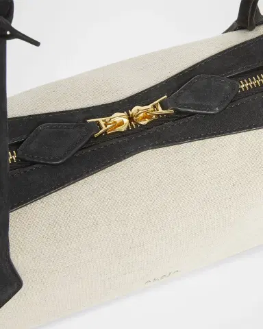 Alaïa Le Teckel Medium Shoulder Bag in Canvas and Leather | Thumbnail 14