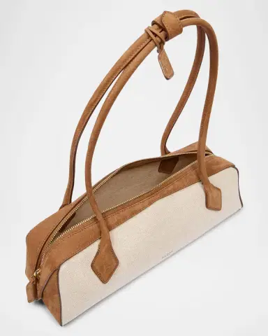 Alaïa Le Teckel Medium Shoulder Bag in Canvas and Leather | Thumbnail 3