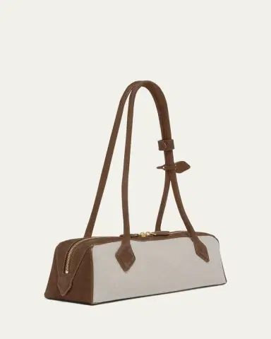 Alaïa Le Teckel Medium Shoulder Bag in Canvas and Leather | Thumbnail 7