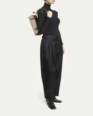 Alaïa Le Teckel Medium Shoulder Bag in Canvas and Leather | Thumbnail 9