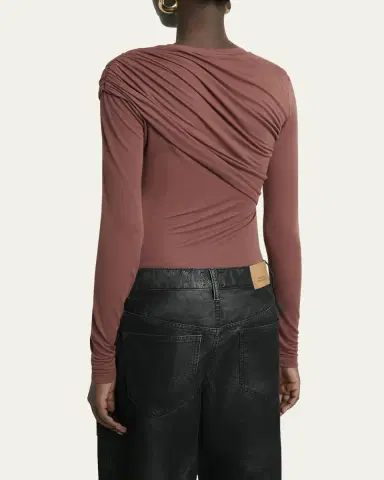 Etoile Isabel Marant Dressi Draped Long-Sleeve Top | Thumbnail 3 Etoile Isabel Marant Dressi Draped Long-Sleeve Top | Thumbnail 3