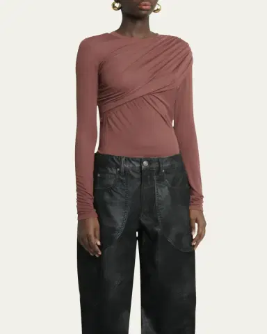 Etoile Isabel Marant Dressi Draped Long-Sleeve Top | Thumbnail 4 Etoile Isabel Marant Dressi Draped Long-Sleeve Top | Thumbnail 4