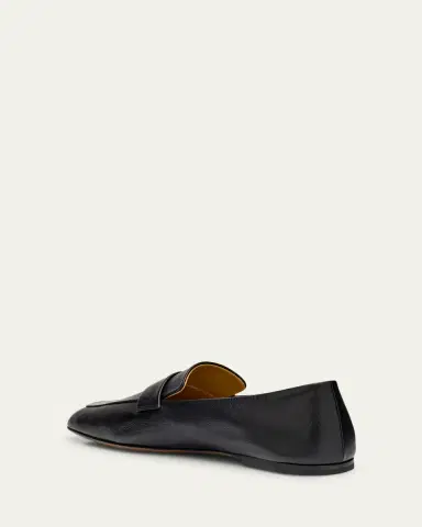 THE ROW Leather Square-Toe Loafers | Thumbnail 9