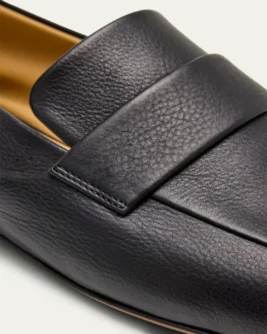 THE ROW Leather Square-Toe Loafers | Thumbnail 10