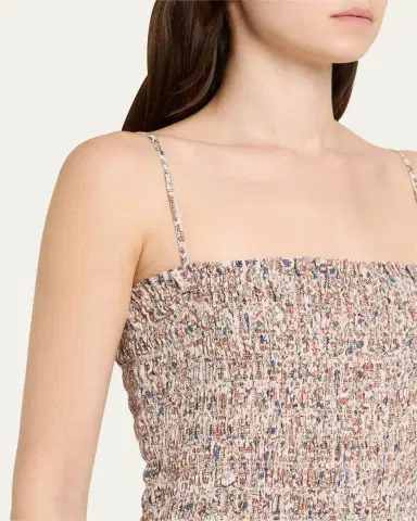 Etoile Isabel Marant Anka Smocked Printed Cotton Voile Dress | Thumbnail 5 Etoile Isabel Marant Anka Smocked Printed Cotton Voile Dress | Thumbnail 5