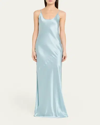L'Agence Charmaine U-Neck Silk Gown | Thumbnail 2