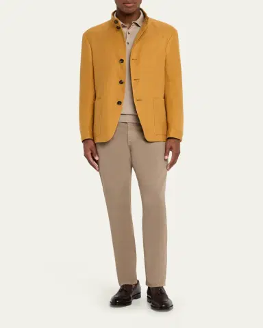 ZEGNA Men's Il Conte Linen-Silk Chore Jacket | Thumbnail 2 ZEGNA Men's Il Conte Linen-Silk Chore Jacket | Thumbnail 2