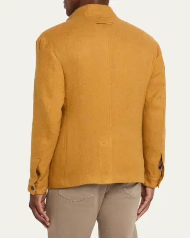 ZEGNA Men's Il Conte Linen-Silk Chore Jacket | Thumbnail 3 ZEGNA Men's Il Conte Linen-Silk Chore Jacket | Thumbnail 3
