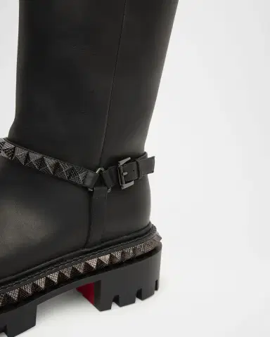 Christian Louboutin Marinetta Pyraclou Leather Knee-High Boots | Thumbnail 4