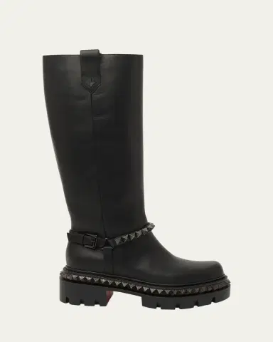 Christian Louboutin Marinetta Pyraclou Leather Knee-High Boots | Thumbnail 6