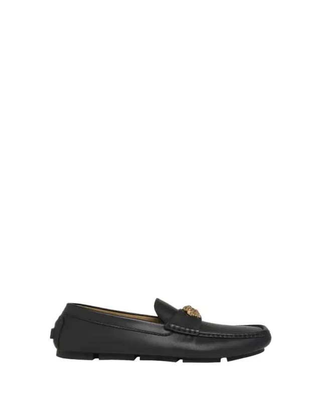 Versace Men's Medusa-Ornament Leather Drivers