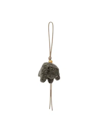 Loewe Elephant Bag Charm in Raffia and Leather | Thumbnail 1